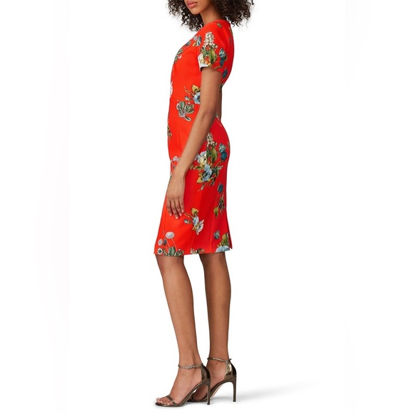 Black Halo Red Floral Jodee Dress - Picture 2 of 11